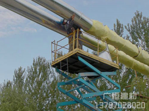 蒸汽管保溫施工現(xiàn)場(chǎng)